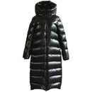 Down Jacket Women Autumn Winter Nice Warm Hooded Solid Black Glossy Thicken White Duck Down Coat