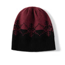 Winter Pure Cashmere Hat for Women Knitted Jacquard Skullies Beanies Outdoor Adult Woman Soft Warm Cap