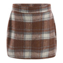 Kids Girls Tartan Pencil Skirts Elastic Waistband Plaid Miniskirt for Holiday Daily Wear
