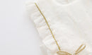 Baby Girl White Dress Babies Flying Sleeve Vest Dresses Toddler Summer Casual Clothes Ruffle 1-3 Years Frocks
