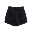Denim Shorts Women Vintage High Waist Pockets Casual Summer Short Pants