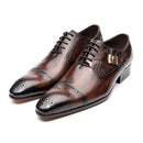 Luxury Men Wedding Dress Handmade Shoes Genuine Leather Lace-up Latest Design Casual Shoes