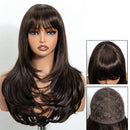 Burgundy Straight Bob Wig With Air Bangs Wigs For Women Daily Head Wig