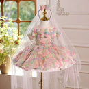 Flower children wedding children's dress girls birthday party evening girls dress