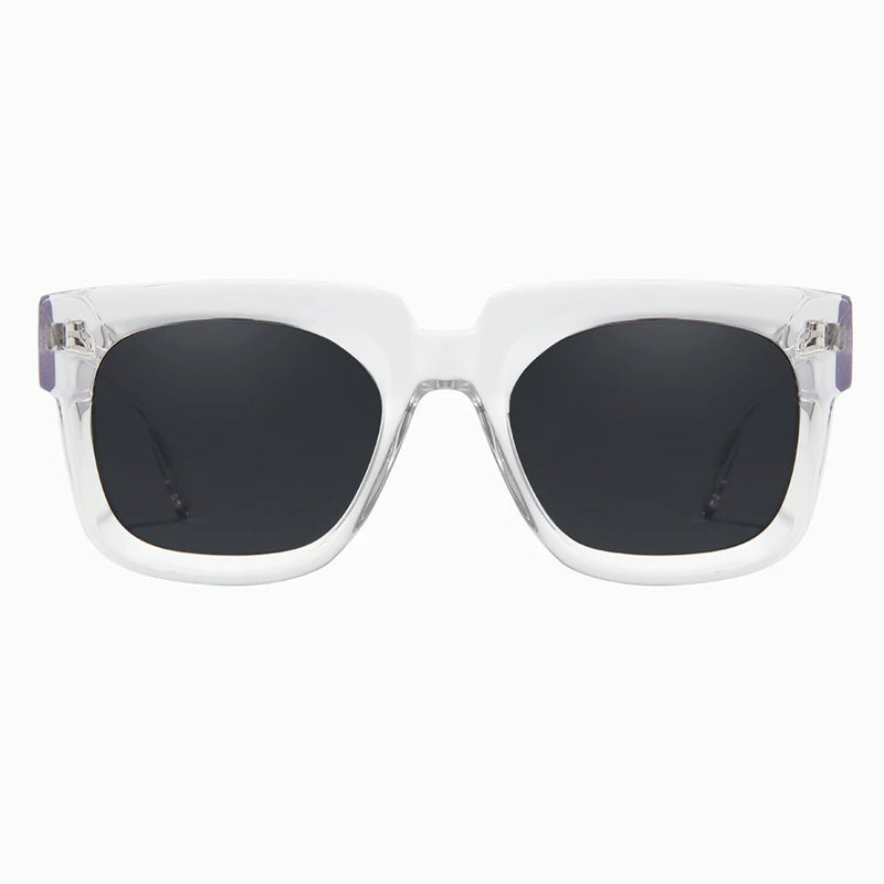 Handcrafted Square Acetate Sunglasses Polarized Oversized Thick Punk Rock Glasses UV Protection Eyewear