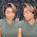 Short Pixie Bob Cut Human Hair Wigs 13x4 Lace Front Wig  Wigs Lace Frontal Human Hair Wig