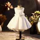 Baby Clothing Bow Beading Design Birthday Party Ball Gown Girls Christening Princess Dresses