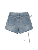 Women Denim Shorts Skirt Mini Jeans Skirt Asymmetrical Skirts Clothes Summer