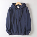 Autumn and Winter American Retro Hooded Thick Hoodies Men's Cardigan Casual