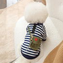 Pet Clothes Winter Autumn Stripe Sweater Cat Cute Pullover Small Dog Cartoon Knitwear Poodle