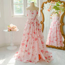 Elegant Flower Beach Party Girls Dress Summer Bridesmaid Wedding Princess Prom Dresses Graduation Birthday Evening Kids Clothing