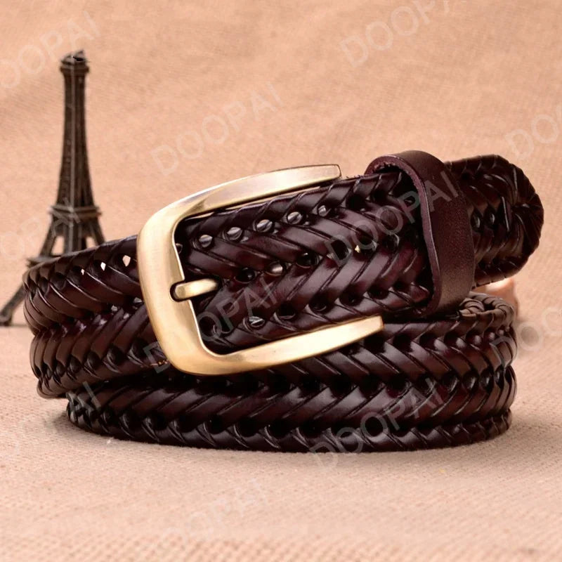 Men's Jeep Outdoor Sports Belt Woven Belt Canvas Adjustable Casual Buckle Belt Army