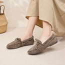 Women Loafers British Style Genuine Leather Shoes Women Flat Slip-on Moccasins For Women