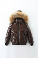 Winter Down Jacket For Toddler Real Fur Waterproof Thicken Warm Outerwear Coat 1-7 Years Old Children Outfit