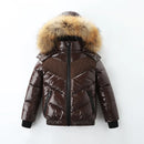 Winter Down Jacket For Toddler Real Fur Waterproof Thicken Warm Outerwear Coat 1-7 Years Old Children Outfit