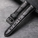 Luxury Leather Large Textured Handmade American Alligator Leather Strap Men Vintage Bracelet