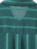 Women Striped Chiffon Blouse Office Lady Business Slim Shirt Chic