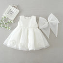 Baby Girl Dress Toddler White Wedding Bridesmaid Princess Dress Baby Christening Dress Girl Dress