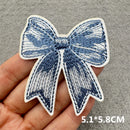 Summer Blue Surfer Girl Shell Wave Bow Iron-on Embroidered Badge Patch DIY T-shirt Hat Backpack Clothing Sticker