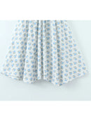 Spring Summer Vintage Casual Elastic High Waist Slim Flying Sleeves Square Neck Mini Short Dress Woman