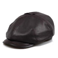 Brown leather cap on a white background, Obroi