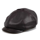 Brown leather cap on a white background, Obroi