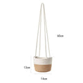 Handwoven Hanging Planter Plant Basket With Jute Cotton Cord Indoor Flower Pot Macrame Storage Organizer Home Decor