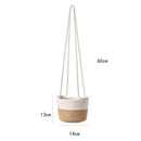 Handwoven Hanging Planter Plant Basket With Jute Cotton Cord Indoor Flower Pot Macrame Storage Organizer Home Decor