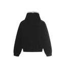 Men's Cotton Coats Hooded Faux Fur Metal Single Breasted Loose Solid Male Winter Jackets