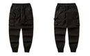 Men Cargo Harem Pants Hip Hop Side Multi-Pockets Casual Joggers Pants Streetwear Loose Baggy Trousers