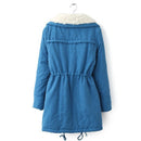 Vintage Thickened Women's Puffer Parkas Winter Cotton-padded Medium Length Jackets Lamb Cashmere Coats Velvet Oversized Outwear