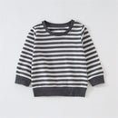 Baby Boy/Girl Solid/Striped Crewneck Long-sleeve Pullover Sweatshirt