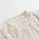Girls Cherry Jacquard Knit Cardigan Kids Sweater for Autumn