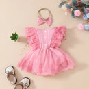 Summer Newborn Baby Girls Mesh Romper Dresses For Infant Solid Dress Toddler Girls Clothes