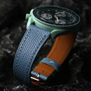 Handmade Glacier Blue Genuine Leather Strap Soft and Ultra-thin Head Bracelet