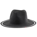 Vacation Beach Trip Striped Hollow Woven Flat Edge Straw Women Summer Sun Shading Couple Hat