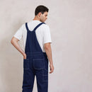 Men Denim Bib Overalls Lightweight Jean Jumpsuit with Adjustable Straps