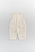 Girls Floral Bib Overalls Casual Pants for Baby Girls