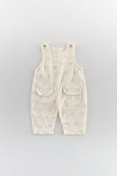 Girls Floral Bib Overalls Casual Pants for Baby Girls