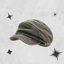 Retro Denim Berets Cap for Women Spring and Summer Casual Niche Fold Design Literary Painter Hat