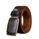Men belt 3.8CM retro personality trend smooth buckle belt men casual belt