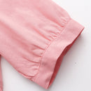 Women Summer Washed Cotton Cross Embroidery V-Neck Tees Middle Aged Tops Oversized Curve Clothes