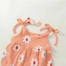 Baby Summer Clothing Newborn Infant Baby Girl Clothes Floral Print Sleeveless Jumpsuit Romper Headband 2Pcs Outfits