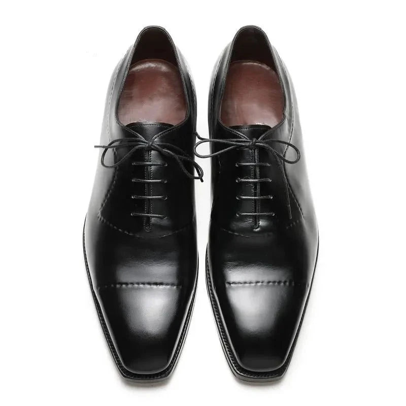 Oxford Men Dress Shoes Formal Wedding Best Shoe Business Handmade Genuine Leather Office Designer Mens Shoes