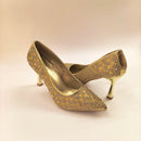 Latest Elegant High Heels Women's Pumps with Matching Bag Italian Design 9cm Shoes for Wedding Party