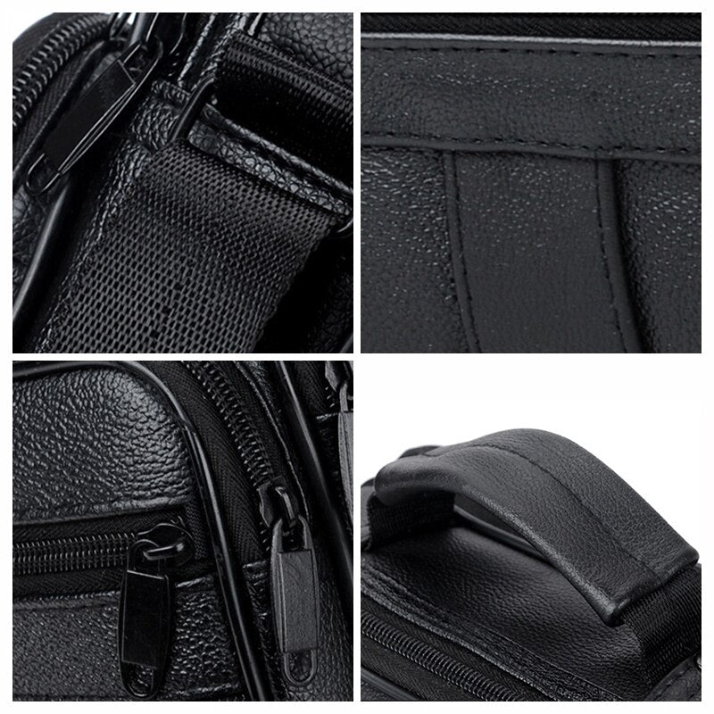 Travel Crossbody Bag High Quality Leather Handbag For Male Large Capacity Waterproof Single Shoulder Bags