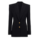 Spring and Autumn Big Collar Two Button Slimming Long Sleeve Commuter Women Blazer