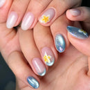 Handmade Manicure Short French Oval Fake Nails Eye Limited Nails Press On Nails