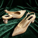Essential for Banquets Wedding Lady Shoes and Mini Bag Set In Stock Elegant Heels with Matching Purse