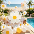 5/6PC Transparent Daisy Foil Balloons With Translucent Petals Yellow Stamens Forest Themed Weddings Fresh Birthday Parties